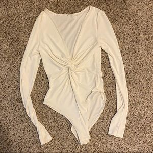 Top Shop | ivory long sleeved dodysuit